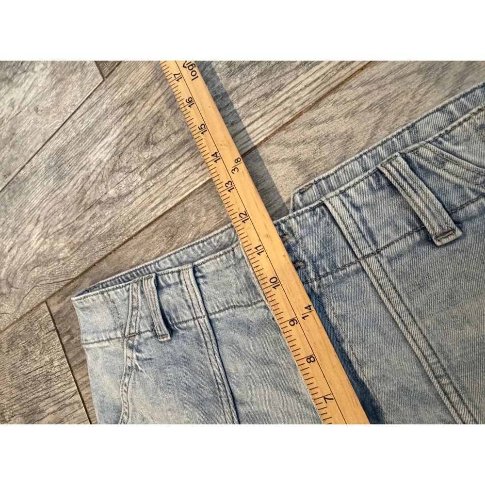 American Eagle Womens Size 8 Stretch Baggy Bermuda Jorts Denim Jean Shorts